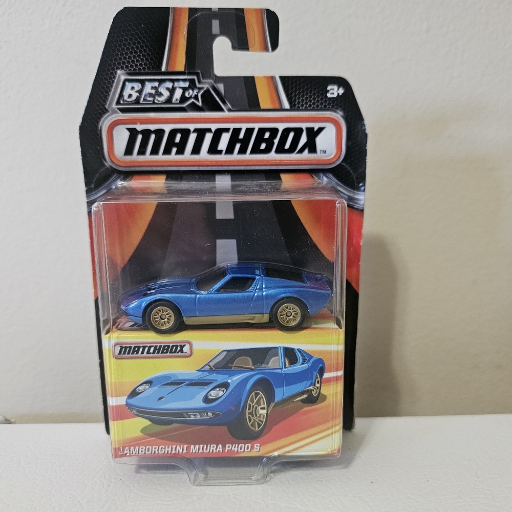 2017 Best of Matchbox LAMBORGHINI MIURA P400 S ☆blue;gold;rubber tires☆Series 2